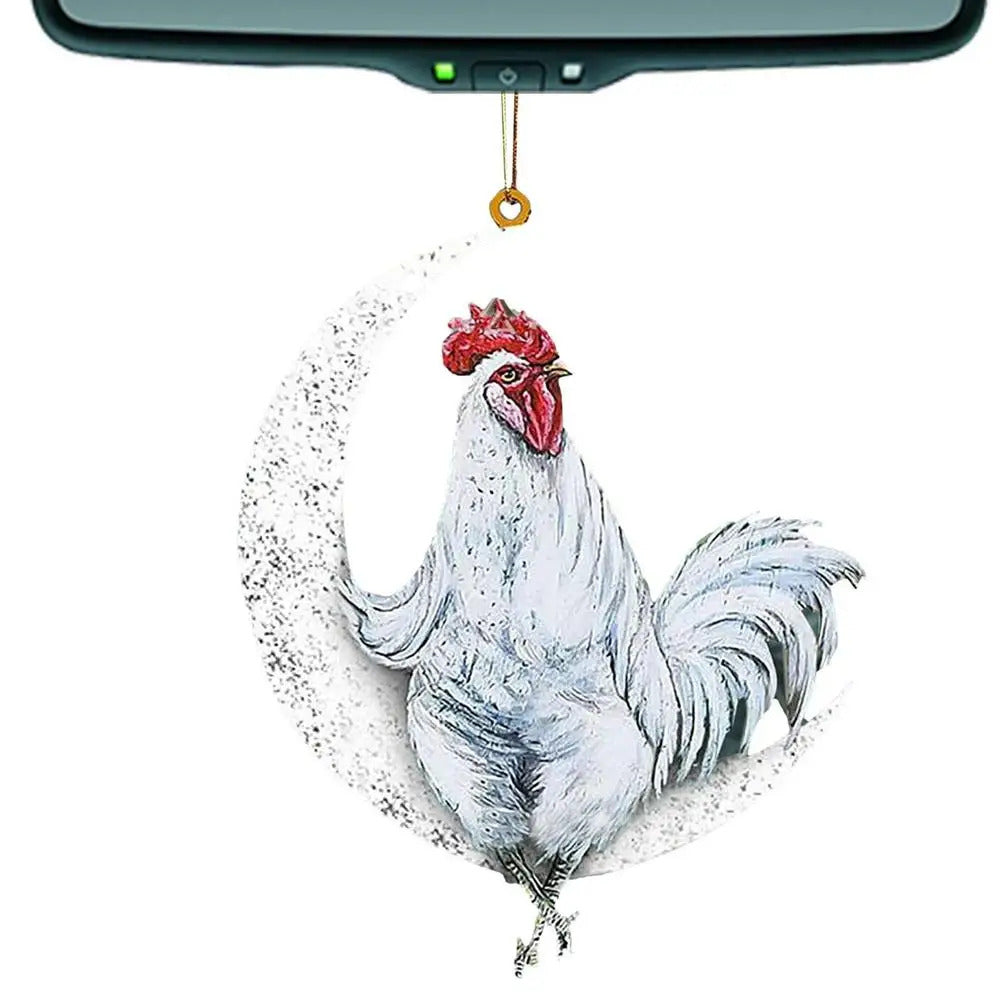 $10 christmas gifts Christmas Tree Decorations Animal Hanging Ornament Sitting On The Moon Animal Pendants Car Rearview Mirror Hanging Ornaments