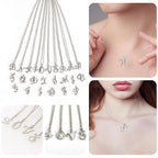 $10 christmas gifts Ladies Pendant Necklace Hundred Matching Clavicle Chain English 26 Classic Letter Home Diy Dainty Circle Necklaces Daily Decor