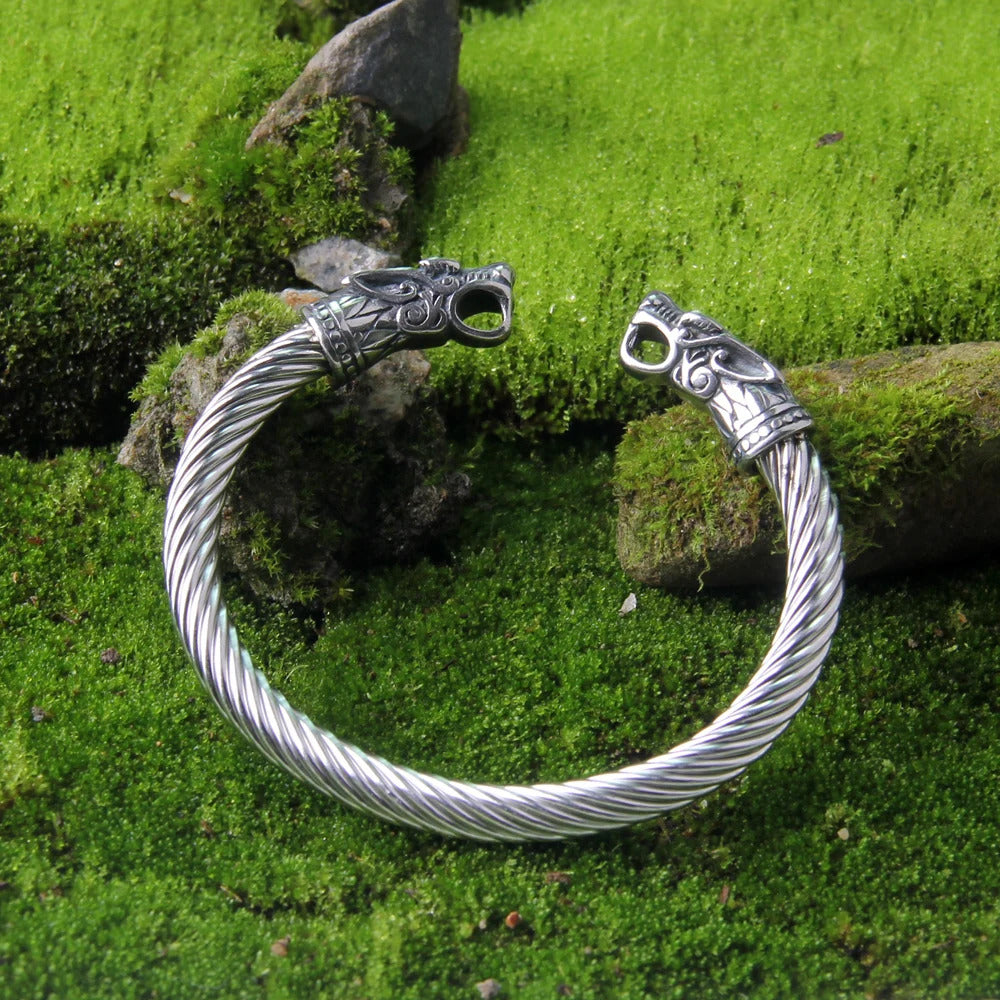 $10 christmas gifts Never Fade Nordic Viking Norse Dragon Scandinavian Bracelet Men Wristband Cuff Bracelets stainless steel with gift bag