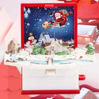 $10 christmas gifts Pop Up Keychain Folding Book Pop Up Toy For Christmas Backpack Charm Creative Christmas Tree Ornaments 3D Christmas Scene Books