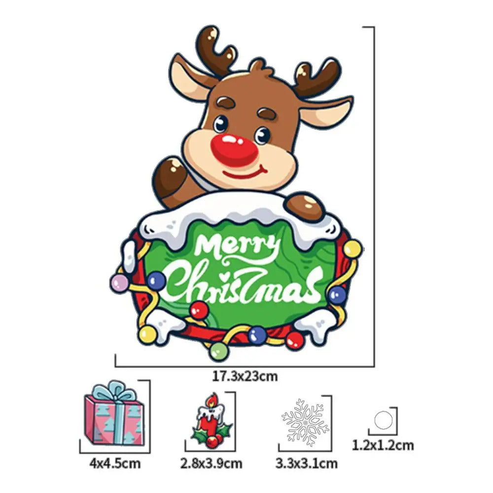 Christmas Window Clings Christmas Theme Decor Static Decals Home Decor Products For Glass Doors Window Household Appliances
