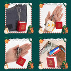 $10 christmas gifts Pop Up Keychain Folding Book Pop Up Toy For Christmas Backpack Charm Creative Christmas Tree Ornaments 3D Christmas Scene Books