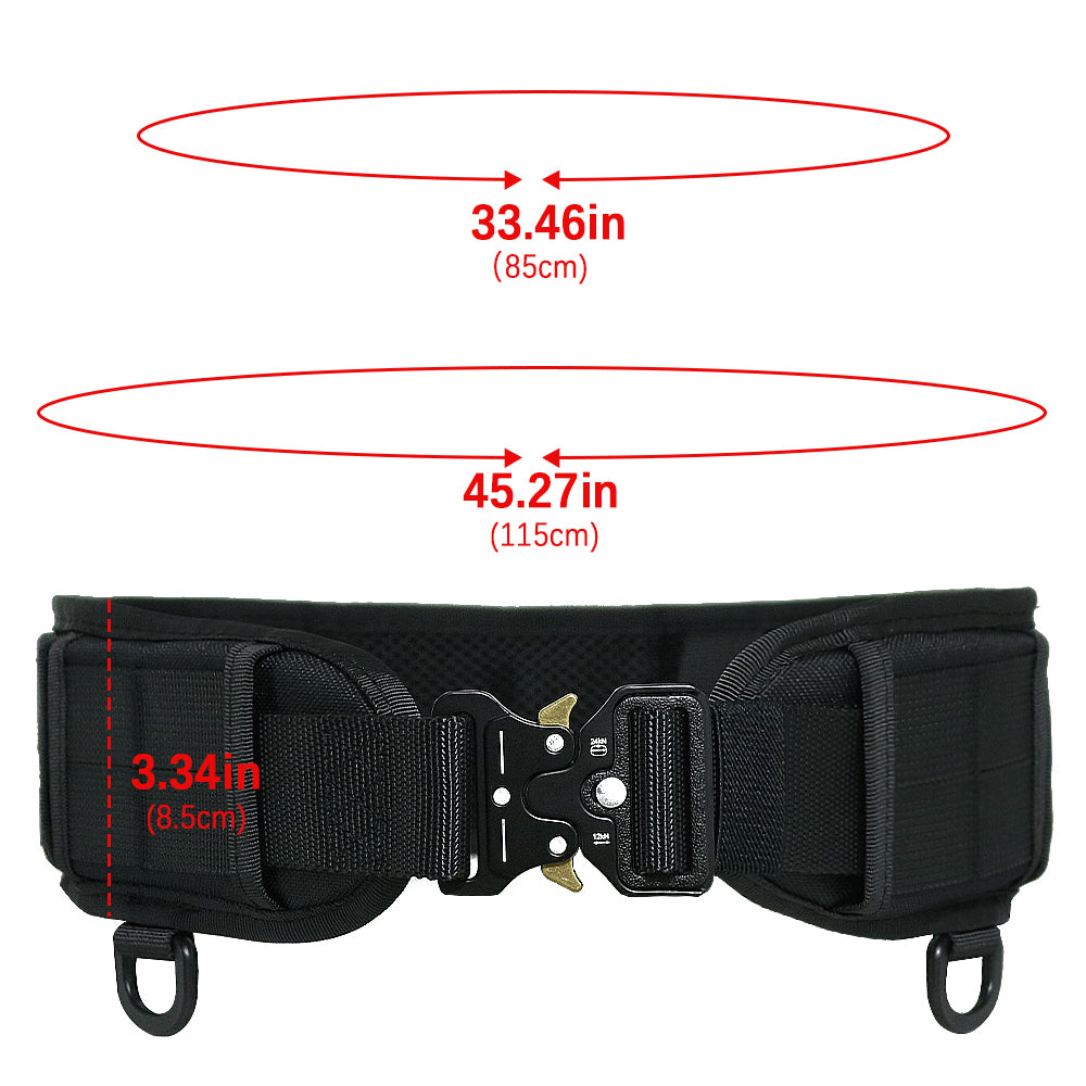 Tactical MOLLE Battle Belt for Men Adjustable Padded Waistband with Quick Release Buckle Duty Belt for Hunting, Paintball