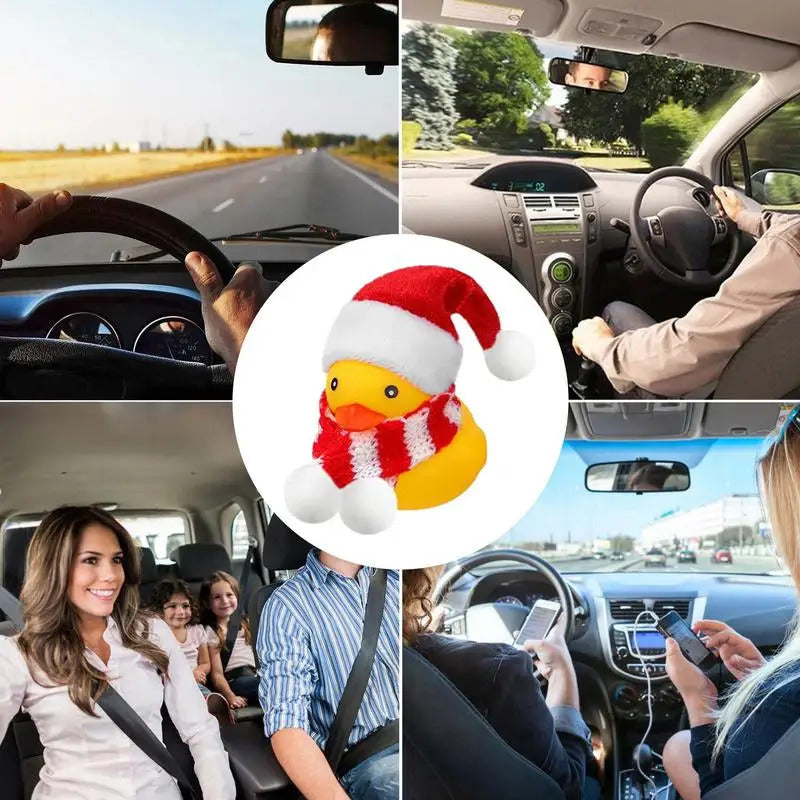 $10 christmas gifts Christmas Ducks Yellow Duck With Christmas Hat And Scarf Squeeze Squeaky Duck Miniature Bath Toys $10 gift ideas