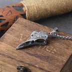 $20 christmas gifts Men Retro Crow Viking Pirate Pendant Necklace Stainless Steel Raven Neck Chain For Male Men's Berserk Rune Cool Fashion Jewelry