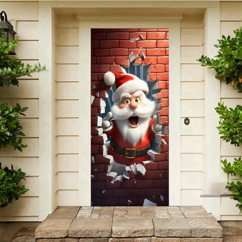 $20 christmas giftsSanta Door Cover Decoration Tapestry Holiday Party Door Curtain Tapestry Door Cover Christmas Decoration Party Flag Streamers