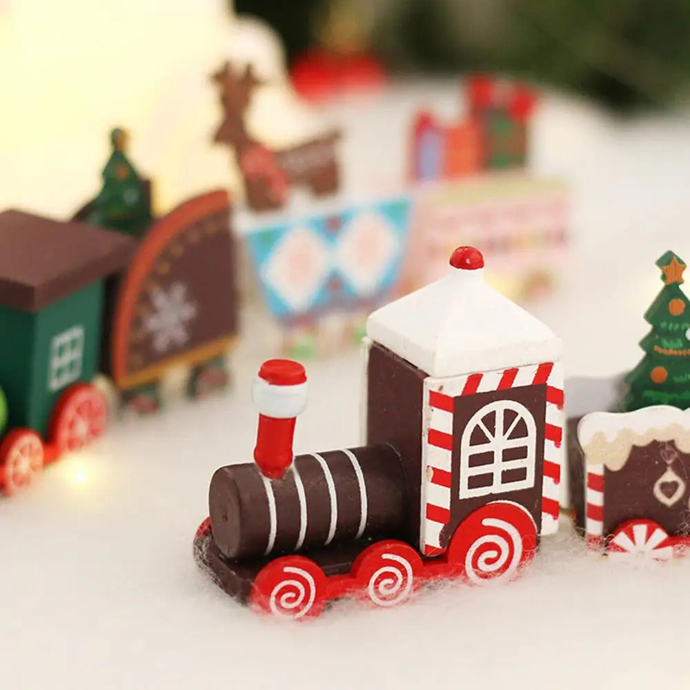 $10 christmas gifts Wooden Train Christmas Ornament Merry Christmas Decoration For Home 2025 Xmas Gifts Noel Natal Navidad New Year 2025