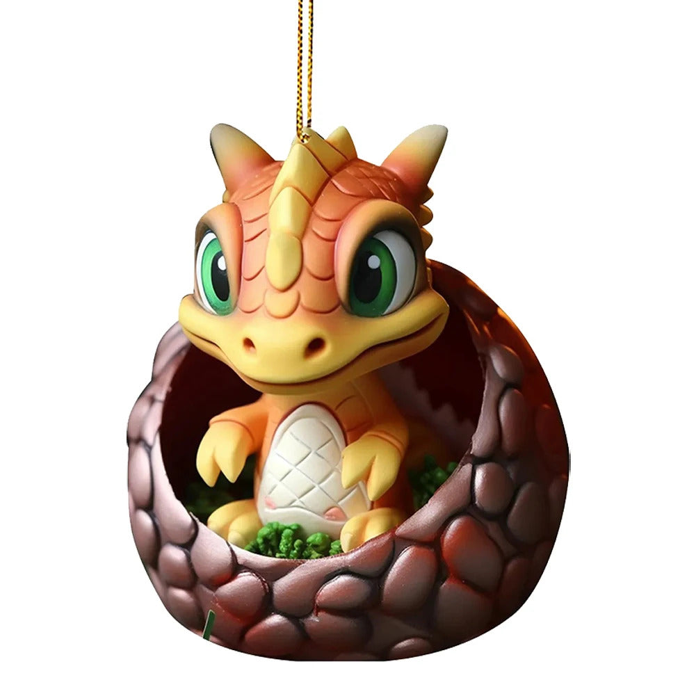 best friend christmas gifts Christmas Dragon Ornaments Novelty Hanging Ornament Acrylic Dragon Egg Decoration Realistic for Home and Car Decoration