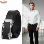 New Designer Belt Men Man Leather Automatic Buckle Luxury High-end Pure Leather Belt