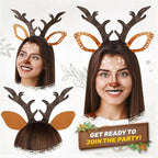 $10 christmas gifts Reindeer Ears Headband Cute Realistic Deer Antlers Headband Animal Ears Headband For Cosplay Deer Costume Christmas Accessories