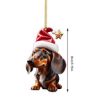 personalized christmas ornaments 2025 Christmas Cartoon Dog Ornament Acrylic Cute Dog Pendant Funny Puppy Pendant Xmas Tree Backpack Car Interior