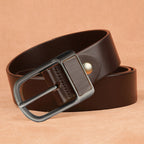 Men's High Quality Genuine Cowhide Leather Belt with Fashionable Pin  Length for Business-Casual Wear