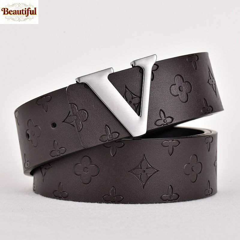 Pu Leather Belt for Men Women Alloy Casual Formal Including Vintage Western Fashion