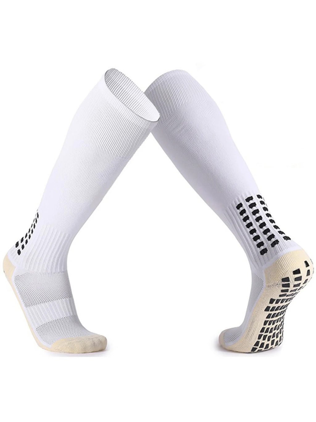 Anti Slip Soccer Knee Socks,Non Slip Football/Basketball/Hockey Sports Grip Socks A Pair