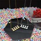 $10 christmas gifts Angel Number 1111 Necklace For Women 111 222 333 444 777 Stainless Steel Choker Chain Jewelry Best Friends Birthday Gift BFF