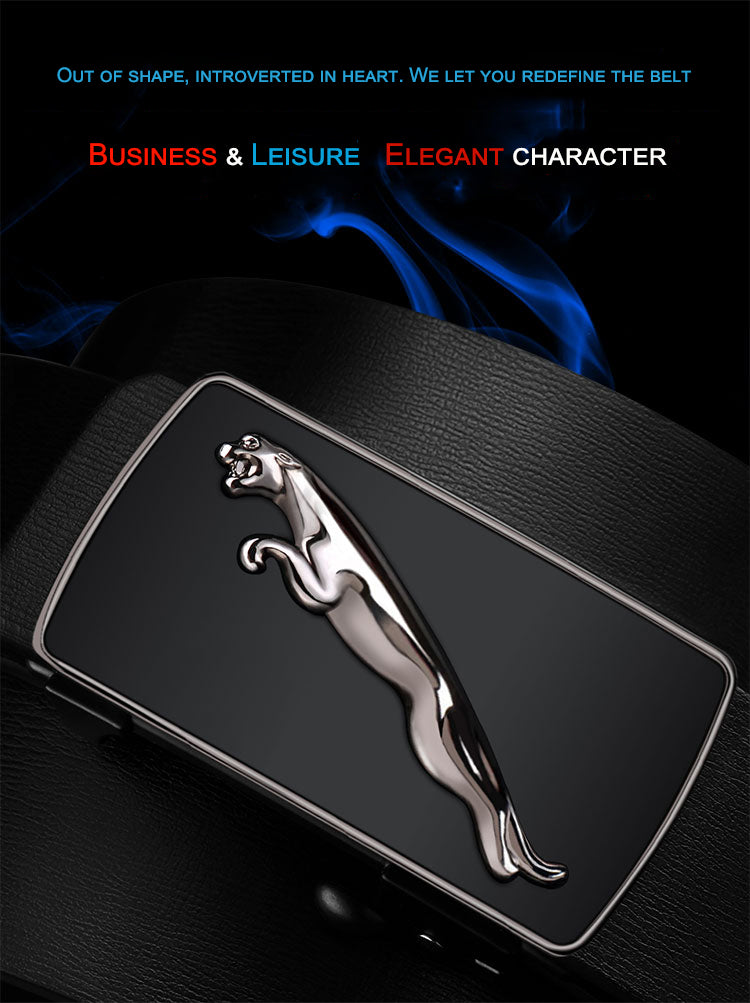 Fashion Casual Belts Leather Men Trendy Pants Genuine Mens Leather Belts Alloy Automatic Buckle Belt