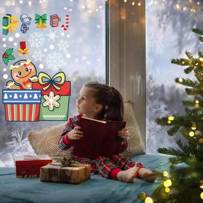 $10 christmas gifts Window Decals For Christmas Winter Snowflake Static Clings Christmas Ambience Window Decor Accessories For Tiles Household