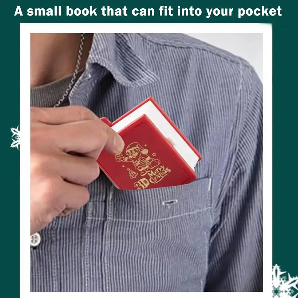 $10 christmas gifts Pop Up Keychain Folding Book Pop Up Toy For Christmas Backpack Charm Creative Christmas Tree Ornaments 3D Christmas Scene Books