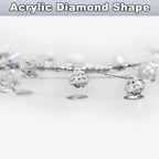 Christmas Bead Garland Christmas Garland Artificial Pearls Beads 3.6 Ft Clear Acrylic Crystal Beads Branch String Garland For