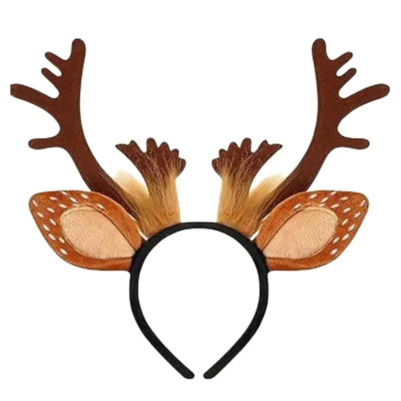 $10 christmas gifts Christmas Headband Women Antler Headband Christmas Festive Reindeer Antler Headband for Women Plush Christmas Hair Accessory