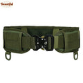 Tactical MOLLE Battle Belt for Men Adjustable Padded Waistband with Quick Release Buckle Duty Belt for Hunting, Paintball