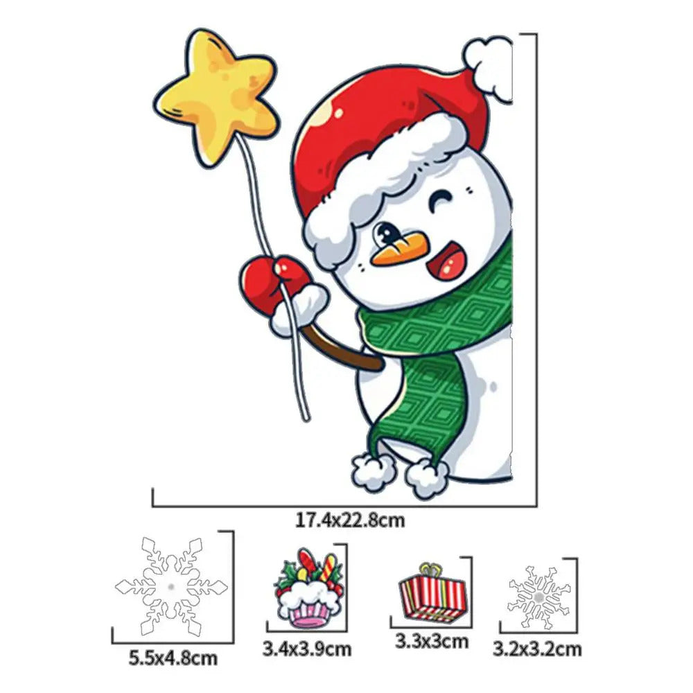$10 christmas gifts Window Decals For Christmas Winter Snowflake Static Clings Christmas Ambience Window Decor Accessories For Tiles Household