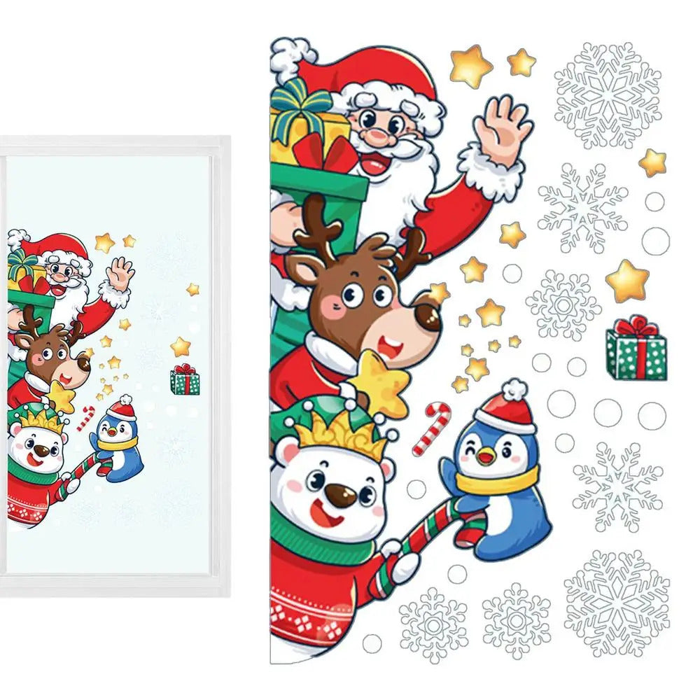 Christmas Window Clings Christmas Theme Decor Static Decals Home Decor Products For Glass Doors Window Household Appliances
