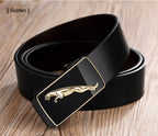 Fashion Casual Belts Leather Men Trendy Pants Genuine Mens Leather Belts Alloy Automatic Buckle Belt
