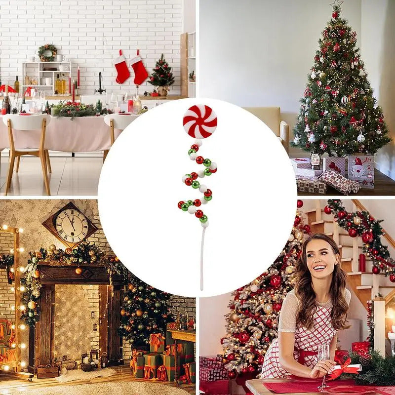 $10 christmas gifts Christmas Candy Cane Decorations Christmas Tree Decoration Red White Lollipop Decoration Curved Candy Christmas Tree Stems Decor