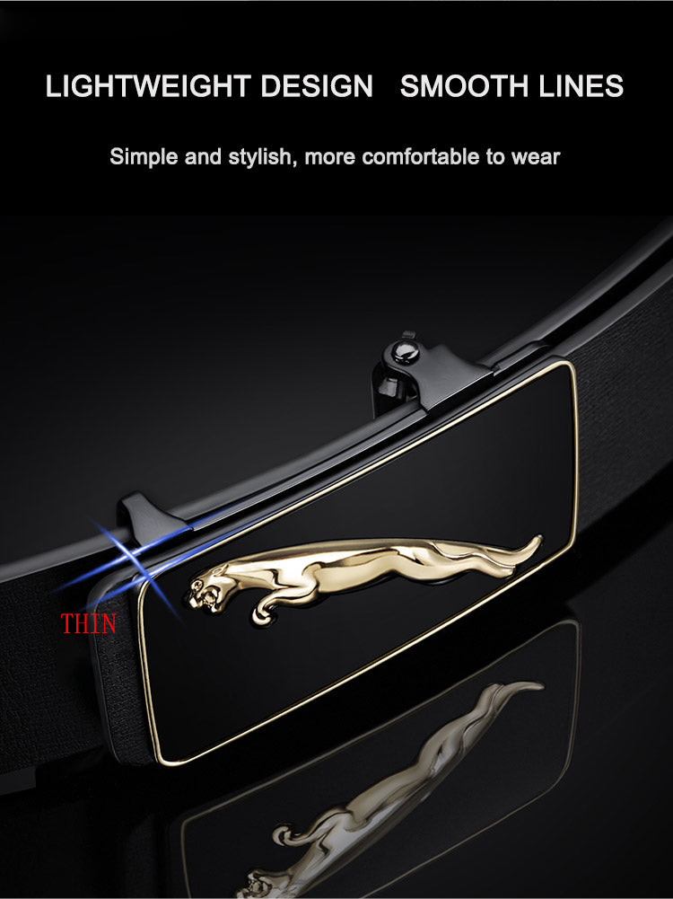 Fashion Casual Belts Leather Men Trendy Pants Genuine Mens Leather Belts Alloy Automatic Buckle Belt