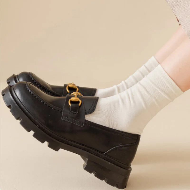 Cotton Socks Women Seamless Soft Crew Socks Medium Tube Long Loose Casual Solid Color Anti-Pilling Breathable