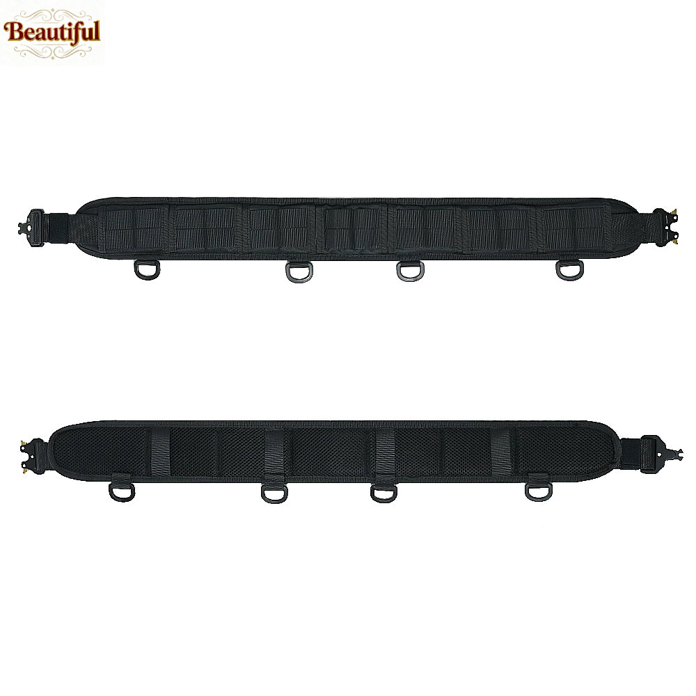 Tactical MOLLE Battle Belt for Men Adjustable Padded Waistband with Quick Release Buckle Duty Belt for Hunting, Paintball