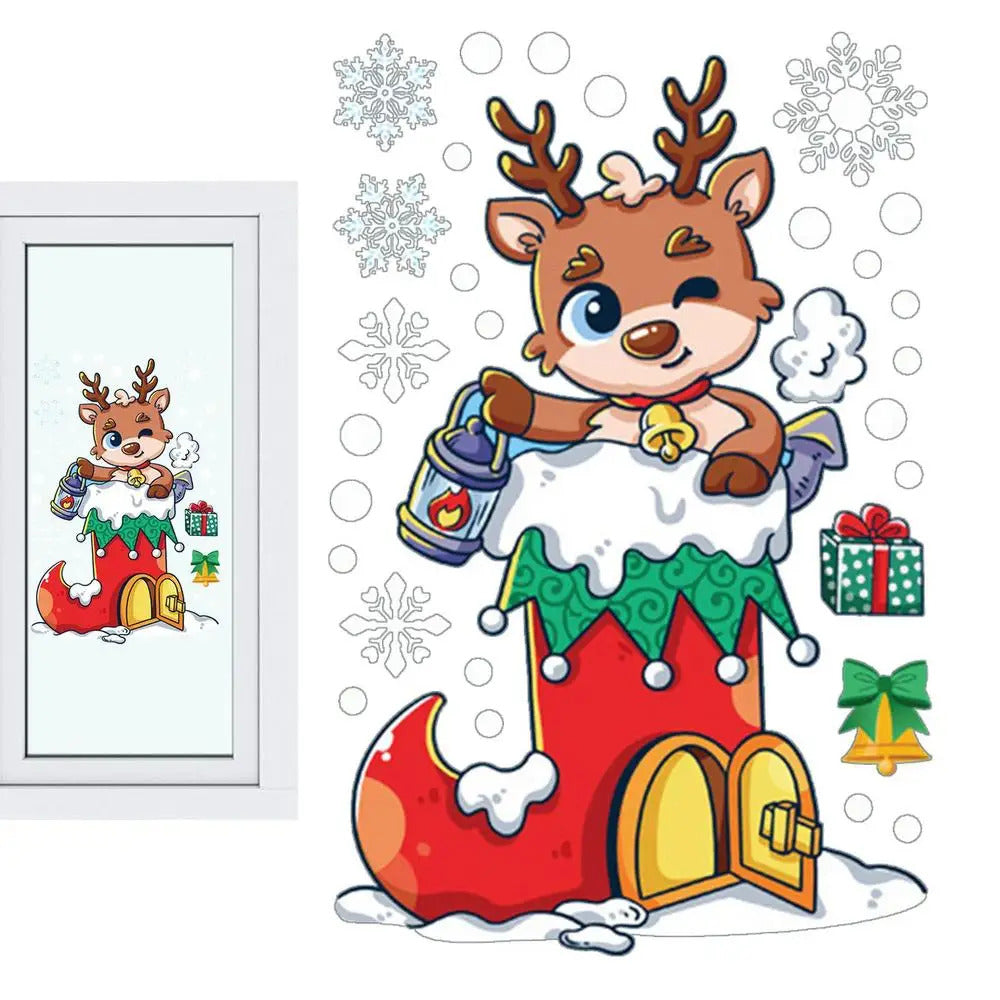 Christmas Window Clings Christmas Theme Decor Static Decals Home Decor Products For Glass Doors Window Household Appliances