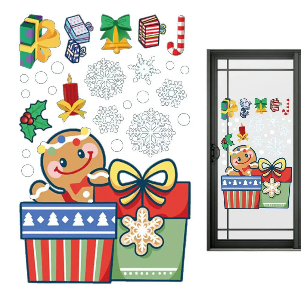 Christmas Window Clings Christmas Theme Decor Static Decals Home Decor Products For Glass Doors Window Household Appliances