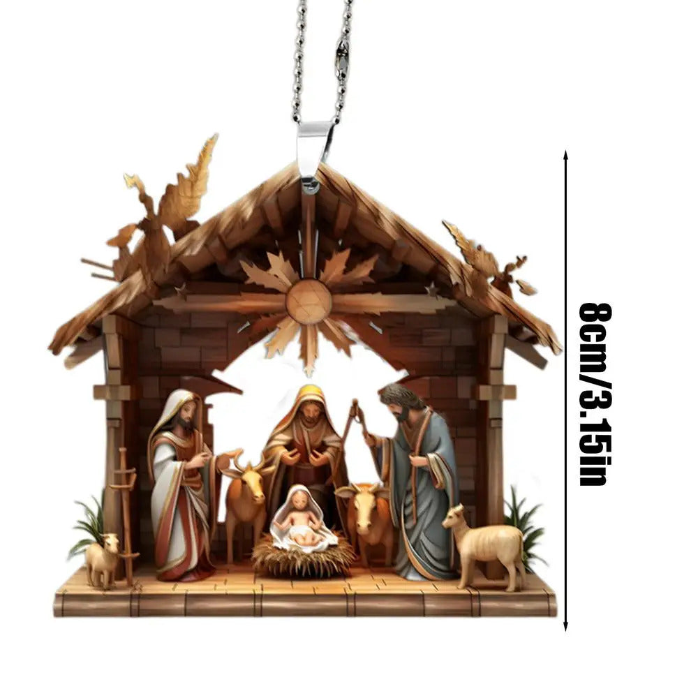 $10 christmas gifts 2D Christmas Nativity Scene Ornaments Nativity Scene Christmas Tree Decoration Nativity Scene Christmas Tree Decoration Acrylic