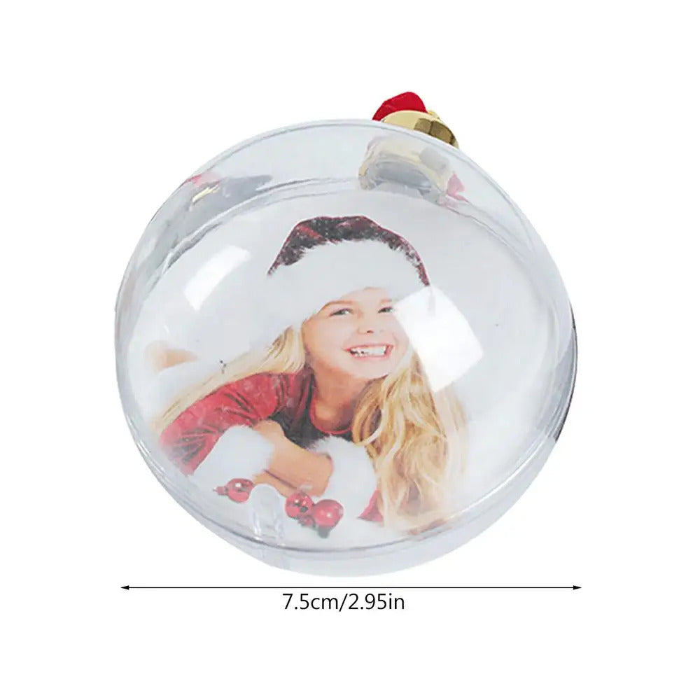 $10 christmas gifts Christmas Transparent Photo Ball Personalize DIY Photo Ball Ornaments DIY Christmas Tree Hanging Craft Ball Ornament Decor