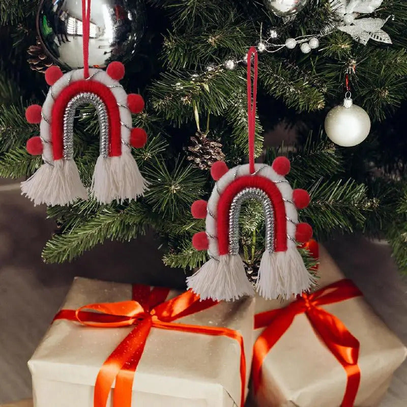 $10 christmas gifts Boho Christmas Ornaments Mini Rainbow Weaving For Wall Decor Modern Home Decoration Accessories Pendant For Bedroom Nursery Baby
