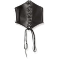 TD Vintage Ladies Corset Belt Cincher Wide Vintage Style Faux Leather Alloy Elastic PU for Casual Fashionable