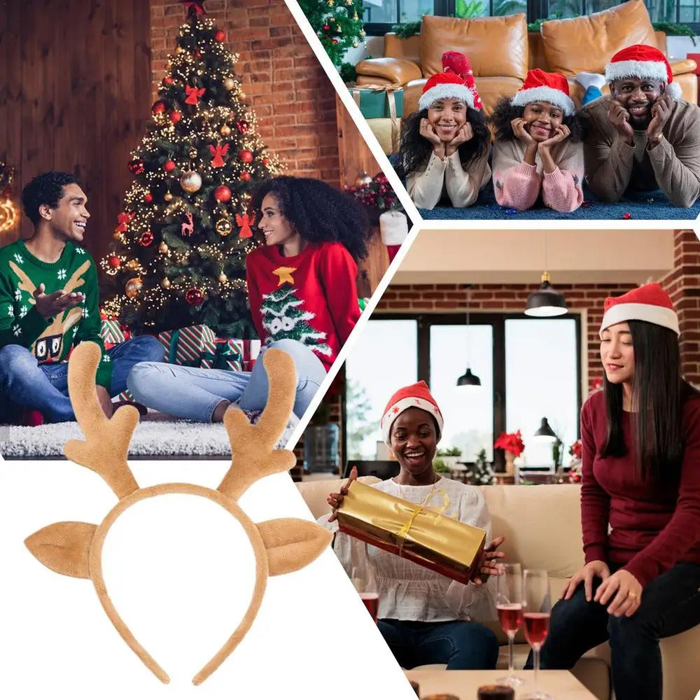 $10 christmas gifts Reindeer Ears Headband Cute Realistic Deer Antlers Headband Animal Ears Headband For Cosplay Deer Costume Christmas Accessories
