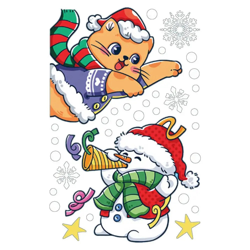 $10 christmas gifts Window Decals For Christmas Winter Snowflake Static Clings Christmas Ambience Window Decor Accessories For Tiles Household