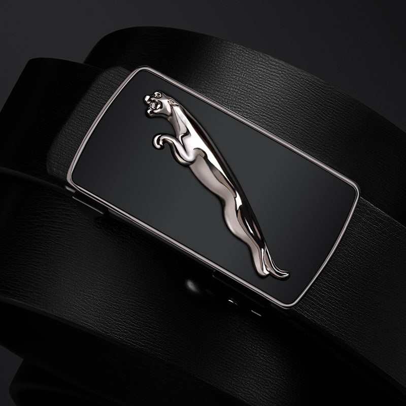 Fashion Casual Belts Leather Men Trendy Pants Genuine Mens Leather Belts Alloy Automatic Buckle Belt