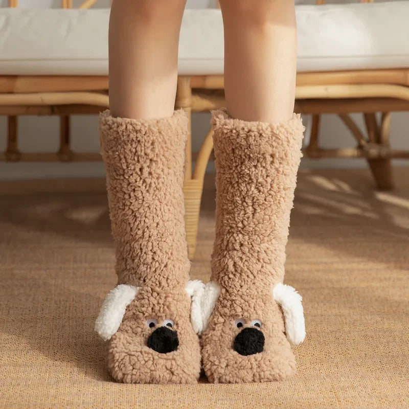 Kawaii Socks Adults Sleeping Socks Winter Snow Home Maternity Sock Leg Warmer Carpet Socks Slippers Funny Socks