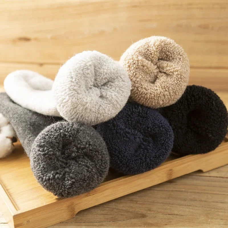 Wool Socks Couples Solid Winter Snow Chrismas Gift Thermal Cashmere Marino Thickened Fleece Terry Loop socks