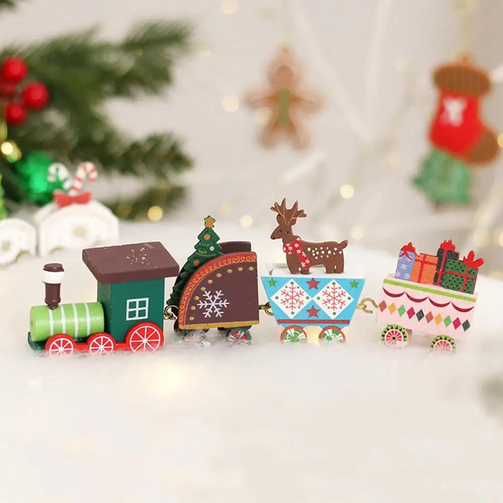 $10 christmas gifts Wooden Train Christmas Ornament Merry Christmas Decoration For Home 2025 Xmas Gifts Noel Natal Navidad New Year 2025