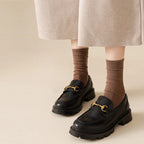 Cotton Socks Women Seamless Soft Crew Socks Medium Tube Long Loose Casual Solid Color Anti-Pilling Breathable