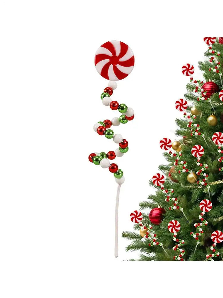 $10 christmas gifts Christmas Candy Cane Decorations Christmas Tree Decoration Red White Lollipop Decoration Curved Candy Christmas Tree Stems Decor