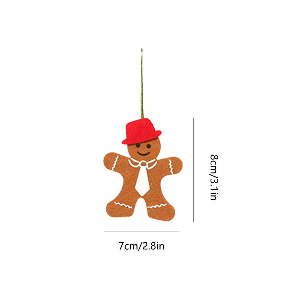 $10 christmas gifts 6pcs Gingerbread Man Ornaments Doll Christmas Decoration Pendants Xmas Tree Hanging Ornament Christmas for Home New Year Gift
