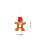 $10 christmas gifts 6pcs Gingerbread Man Ornaments Doll Christmas Decoration Pendants Xmas Tree Hanging Ornament Christmas for Home New Year Gift