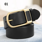 Men's High Quality Genuine Cowhide Leather Belt with Fashionable Pin  Length for Business-Casual Wear