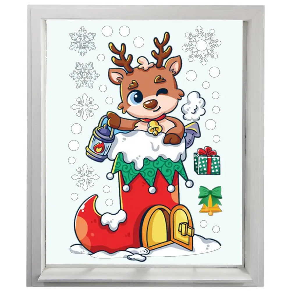 $10 christmas gifts Window Decals For Christmas Winter Snowflake Static Clings Christmas Ambience Window Decor Accessories For Tiles Household